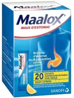 Maalox Maux D'estomac, Suspension Buvable Citron 20 Sachets à  ILLZACH